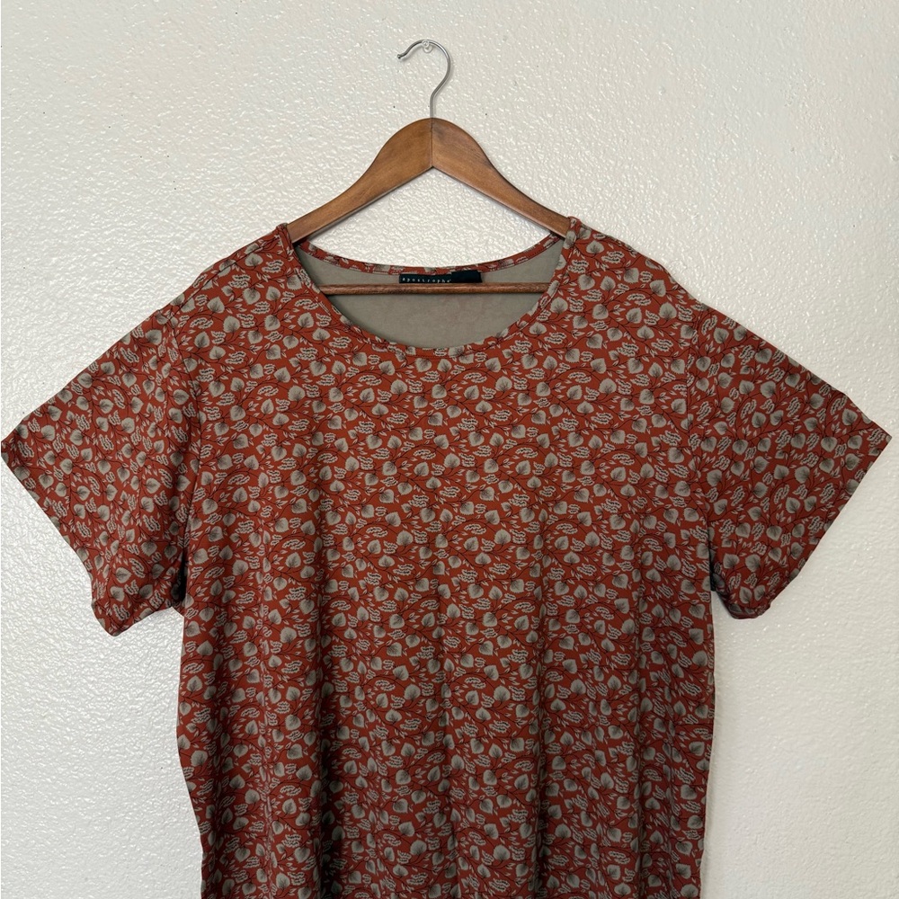 Apostrophe Orange  and brown  Floral fall  Top Women’s Size 24-26W